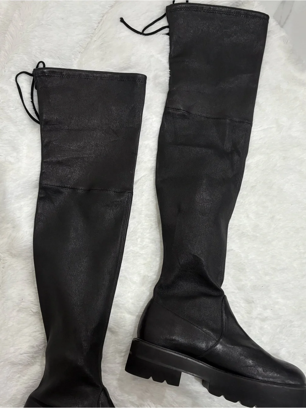 Stuart Weitzman Women's Lowland Ultralift Over The Knee Platform Boots - Black